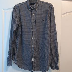 Long-sleeved Black and White Polo